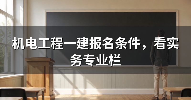 机电工程一建报名条件,看实务专业栏