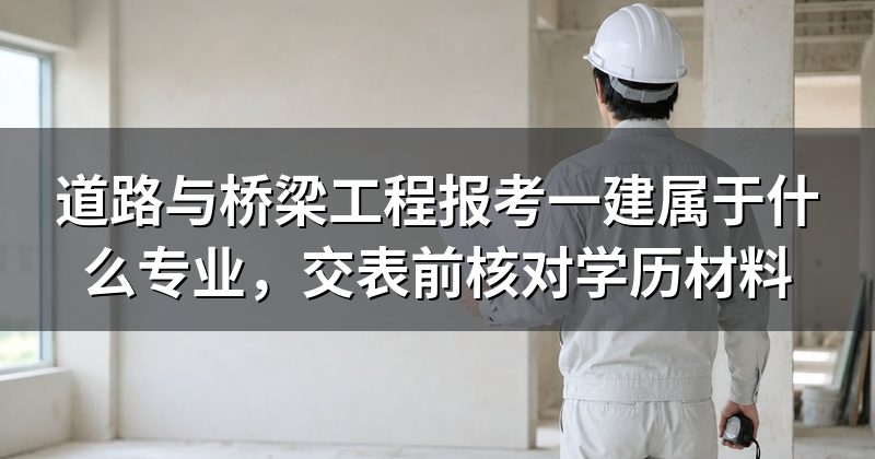 道路与桥梁工程报考一建属于什么专业,交表前核对学历材料