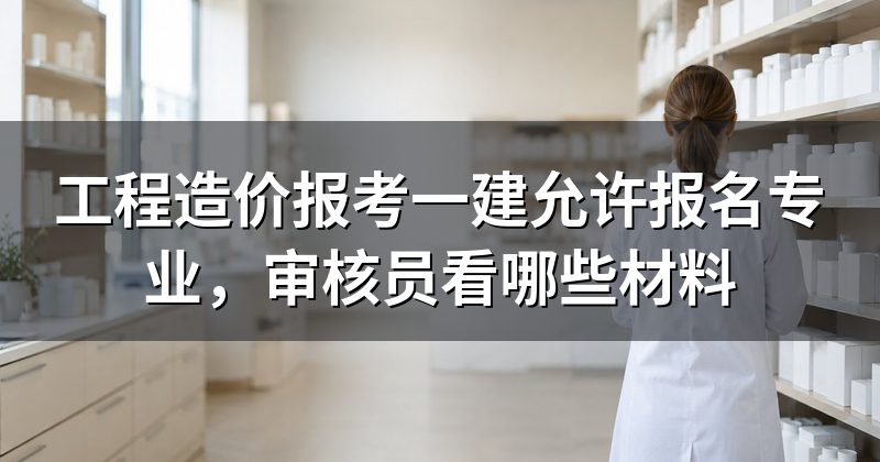工程造价报考一建允许报名专业,审核员看哪些材料