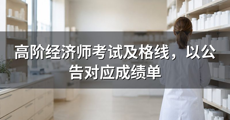 高阶经济师考试及格线,以公告对应成绩单