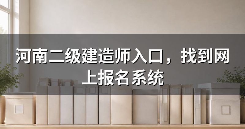 河南二级建造师入口,找到网上报名系统