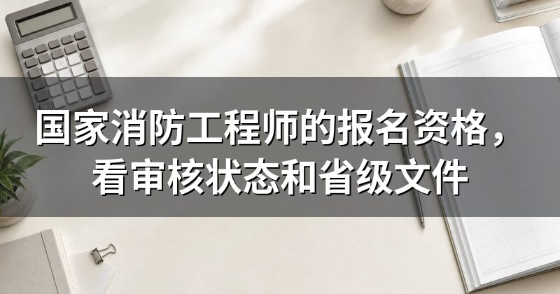 国家消防工程师的报名资格,看审核状态和省级文件