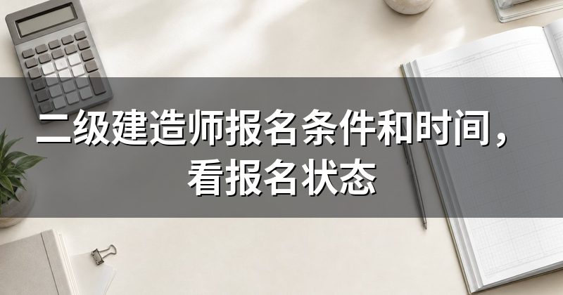 二级建造师报名条件和时间,看报名状态
