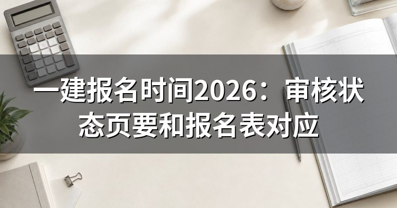 一建报名时间2026:审核状态页要和报名表对应
