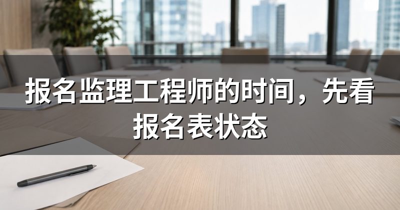 报名监理工程师的时间,先看报名表状态