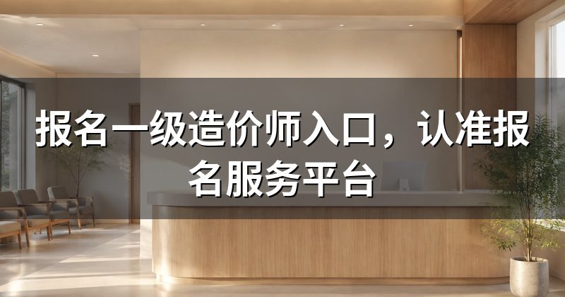 报名一级造价师入口,认准报名服务平台