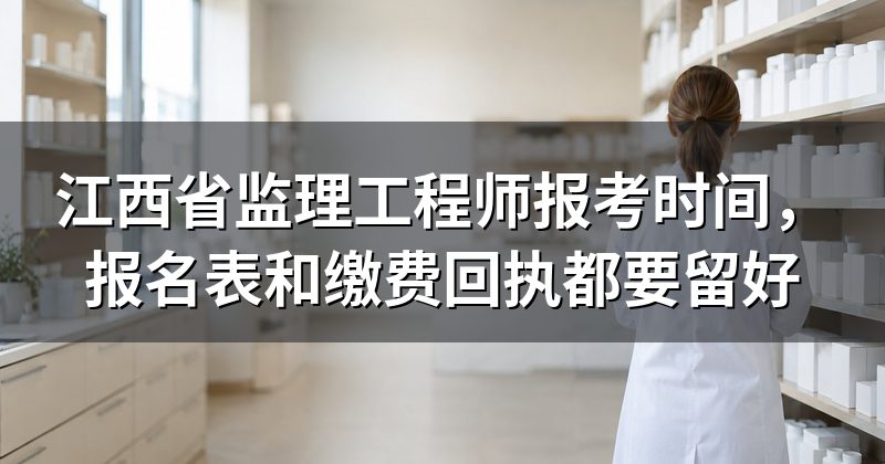 江西省监理工程师报考时间，报名表和缴费回执都要留好