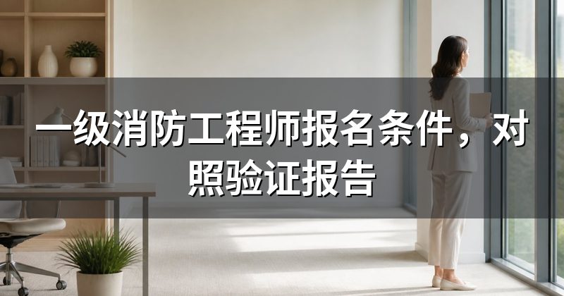 一级消防工程师报名条件，对照验证报告