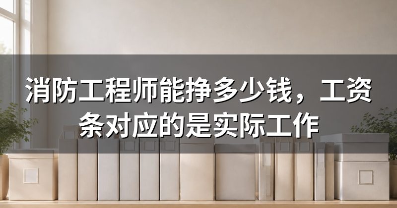 消防工程师能挣多少钱,工资条对应的是实际工作