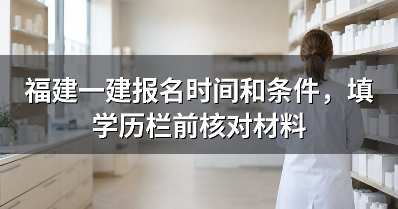 福建一建报名时间和条件,填学历栏前核对材料