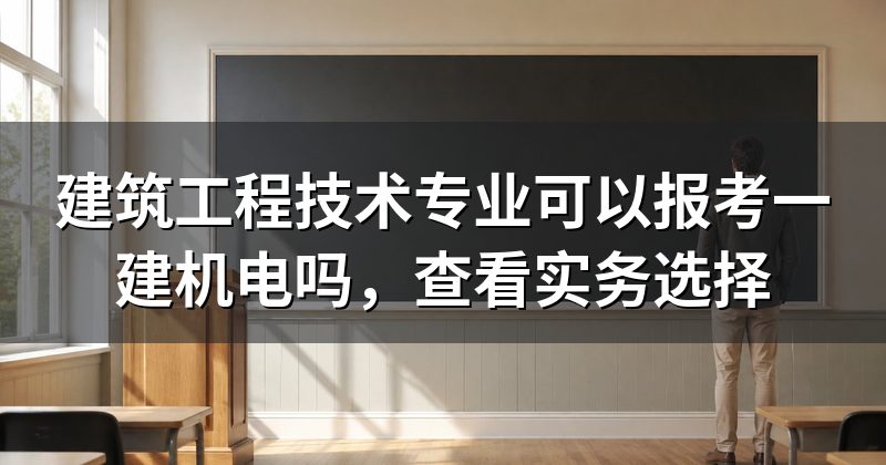 建筑工程技术专业可以报考一建机电吗，查看实务选择