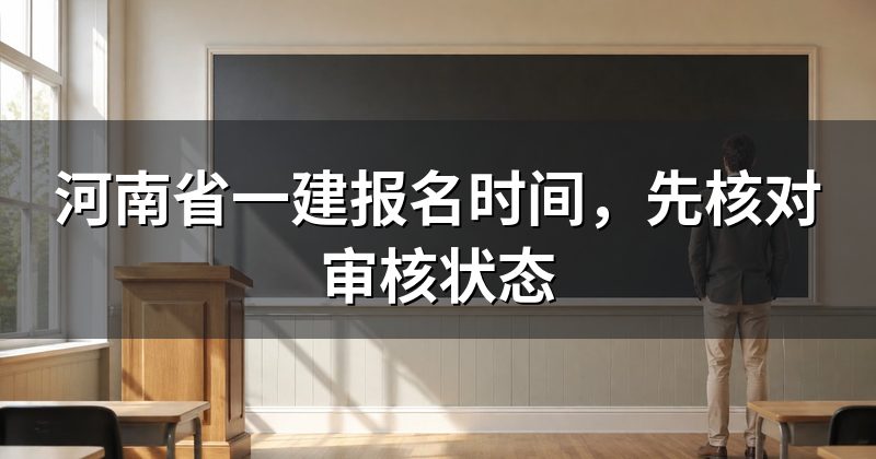 河南省一建报名时间,先核对审核状态