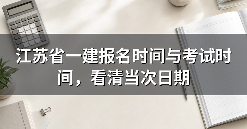 江苏省一建报名时间与考试时间,看清当次日期