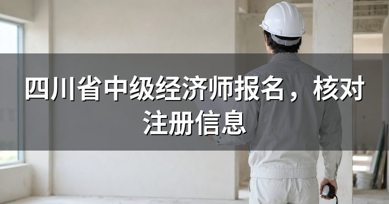 四川省中级经济师报名,核对注册信息