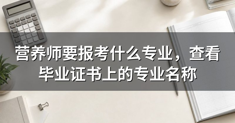 营养师要报考什么专业,查看毕业证书上的专业名称