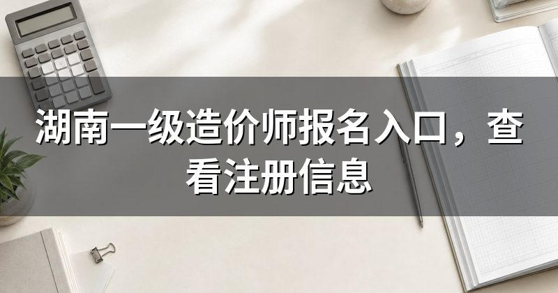湖南一级造价师报名入口,查看注册信息