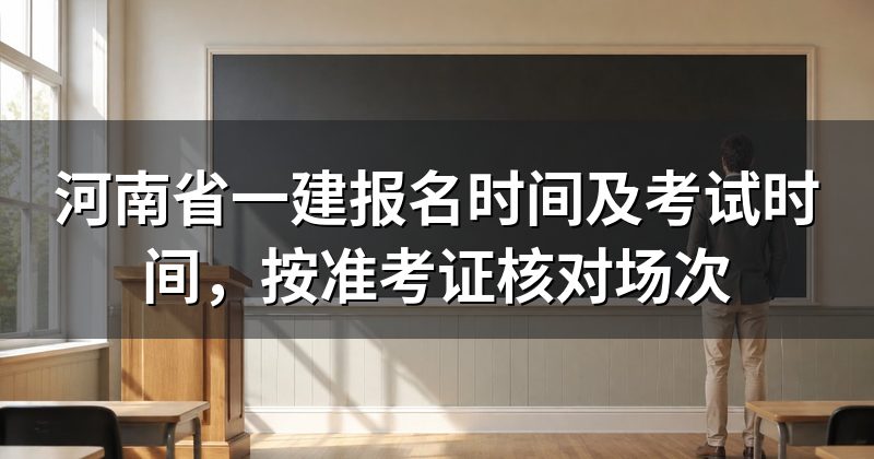 河南省一建报名时间及考试时间，按准考证核对场次