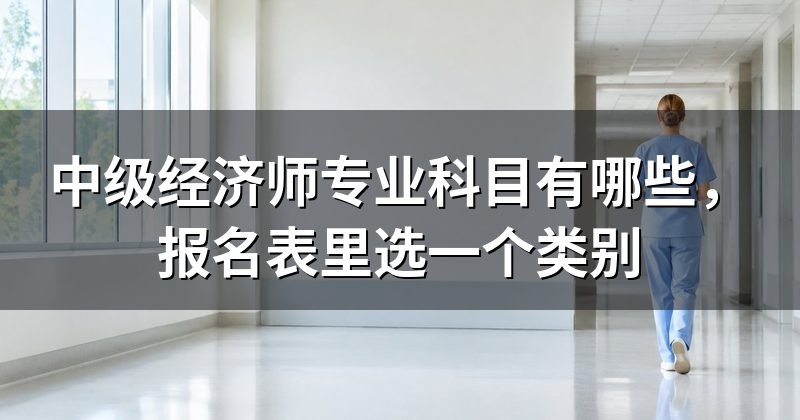 中级经济师专业科目有哪些,报名表里选一个类别
