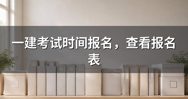 一建考试时间报名,查看报名表
