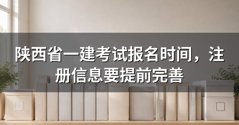 陕西省一建考试报名时间,注册信息要提前完善