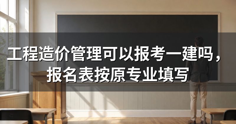 工程造价管理可以报考一建吗，报名表按原专业填写
