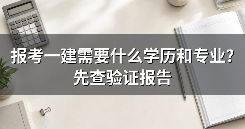 报考一建需要什么学历和专业?先查验证报告