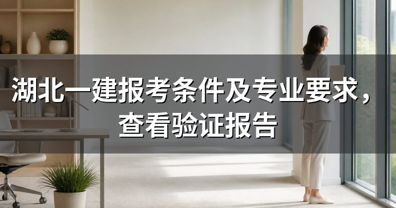 湖北一建报考条件及专业要求,查看验证报告
