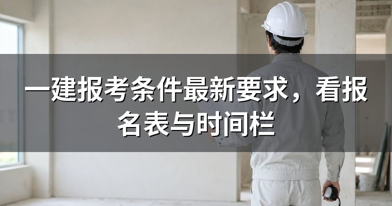一建报考条件最新要求，看报名表与时间栏