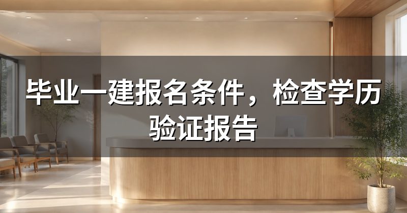 毕业一建报名条件，检查学历验证报告