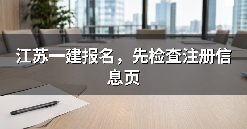江苏一建报名,先检查注册信息页