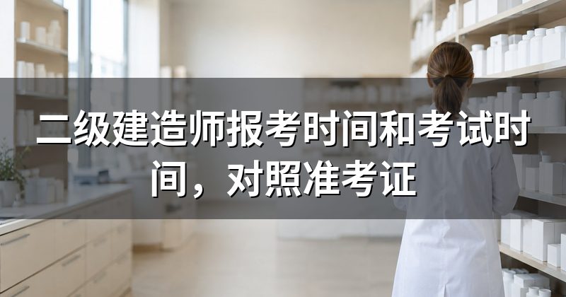 二级建造师报考时间和考试时间,对照准考证
