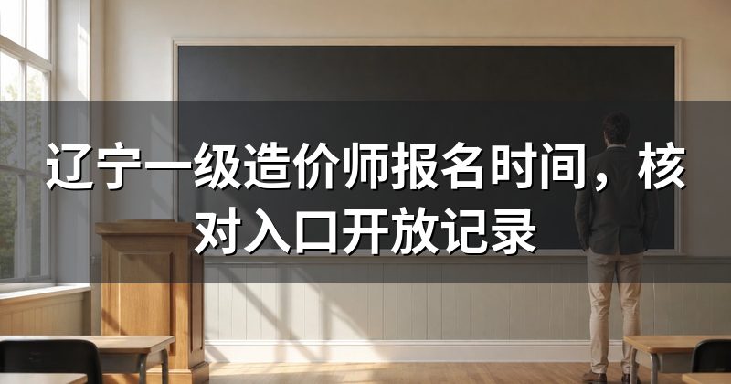 辽宁一级造价师报名时间,核对入口开放记录