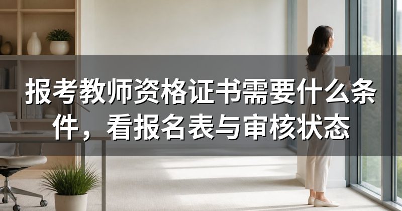 报考教师资格证书需要什么条件,看报名表与审核状态