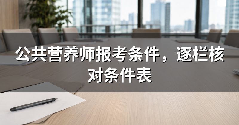 公共营养师报考条件，逐栏核对条件表