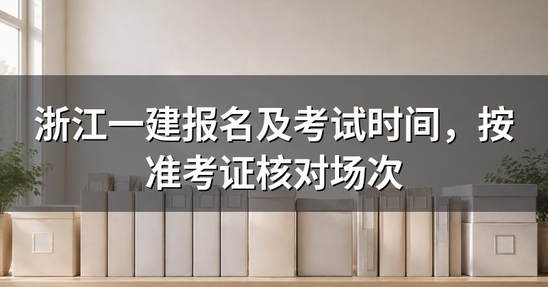 浙江一建报名及考试时间,按准考证核对场次