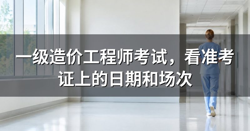 一级造价工程师考试,看准考证上的日期和场次