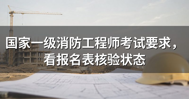 国家一级消防工程师考试要求,看报名表核验状态