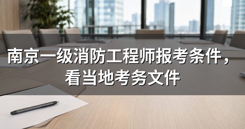 南京一级消防工程师报考条件,看当地考务文件
