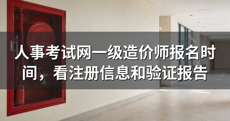 人事考试网一级造价师报名时间,看注册信息和验证报告