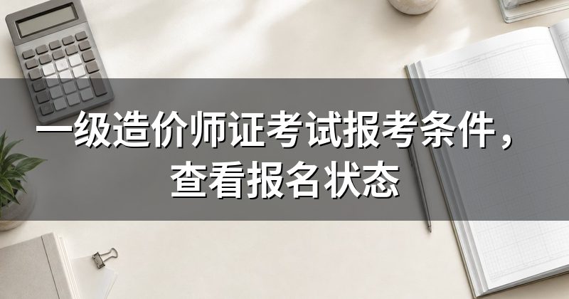 一级造价师证考试报考条件，查看报名状态