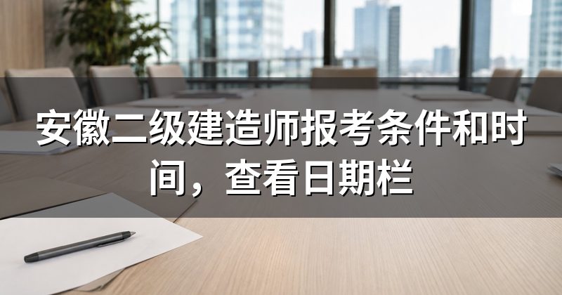 安徽二级建造师报考条件和时间,查看日期栏
