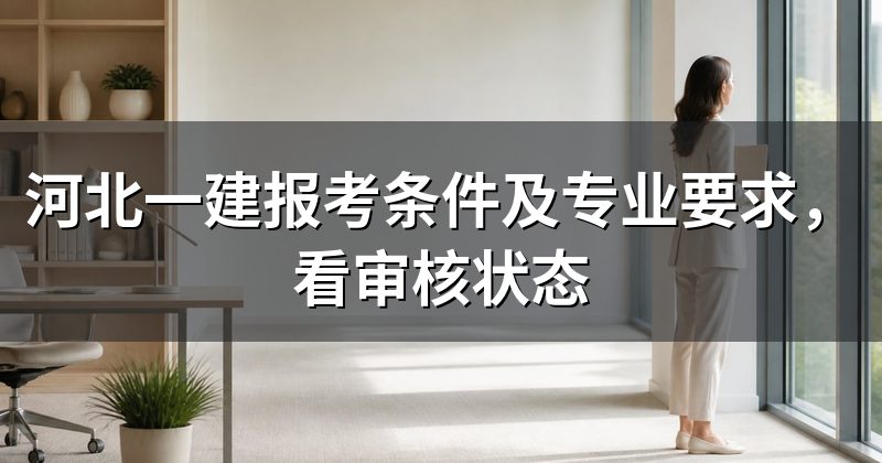 河北一建报考条件及专业要求,看审核状态