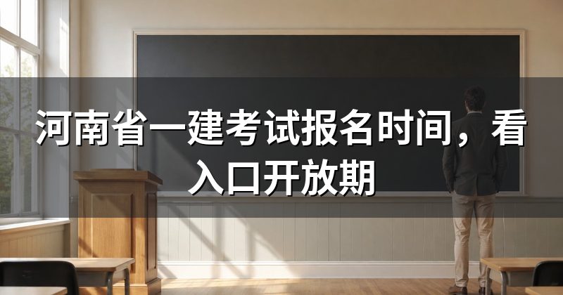 河南省一建考试报名时间,看入口开放期