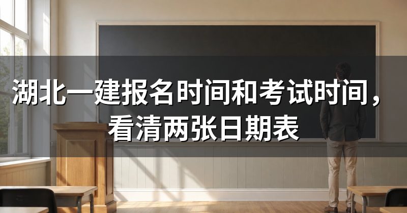 湖北一建报名时间和考试时间,看清两张日期表