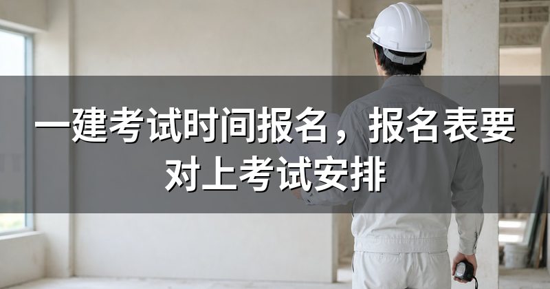 一建考试时间报名,报名表要对上考试安排