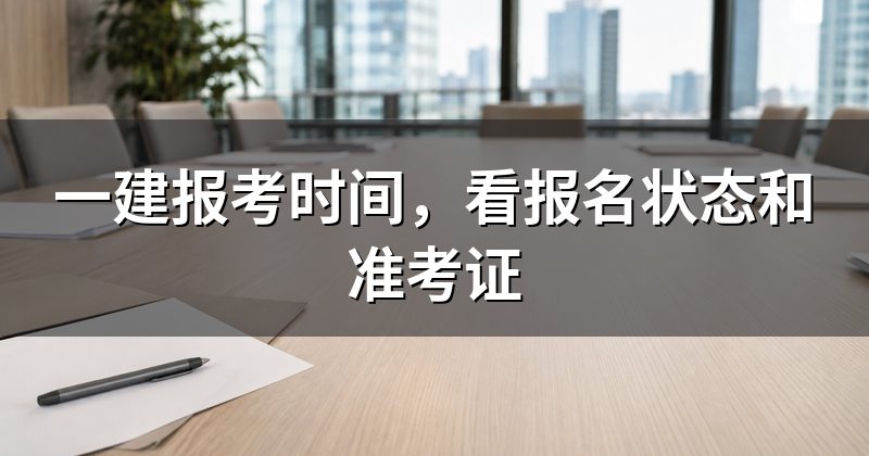 一建报考时间,看报名状态和准考证