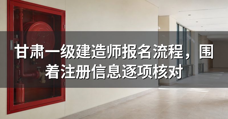 甘肃一级建造师报名流程,围着注册信息逐项核对