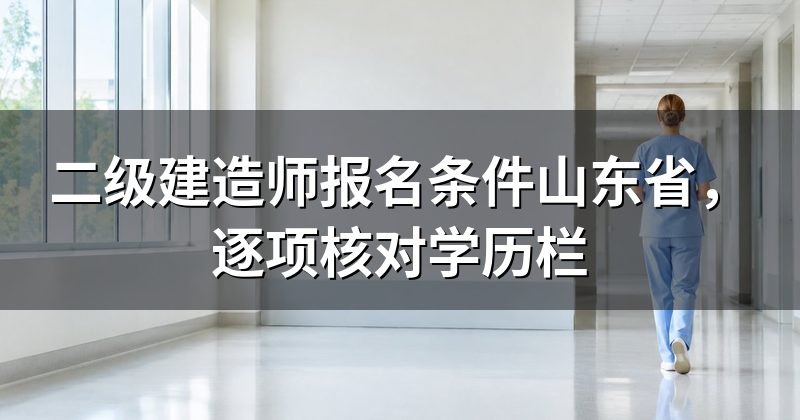 二级建造师报名条件山东省,逐项核对学历栏