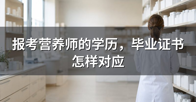 报考营养师的学历,毕业证书怎样对应