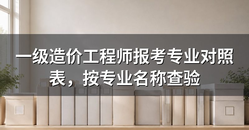一级造价工程师报考专业对照表,按专业名称查验